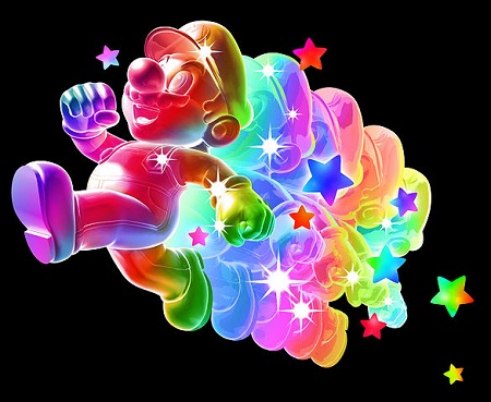 Super Mario Galaxy Rainbow Mario from Mario Wiki