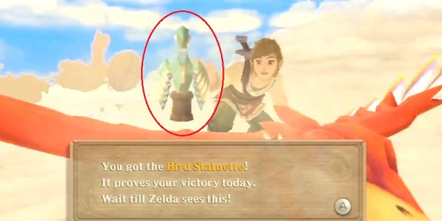 Skyward Sword Bird Statuette from YouTube (1)
