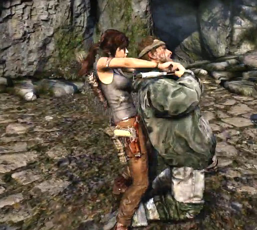 Tomb Raider Lara strangles from YouTube