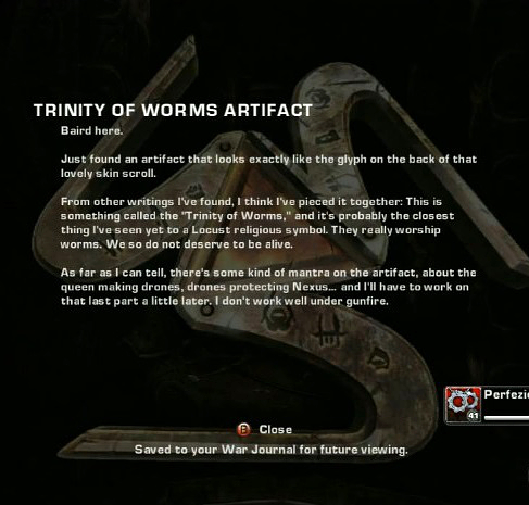 GOW Trinity of Worms artifact from YouTube