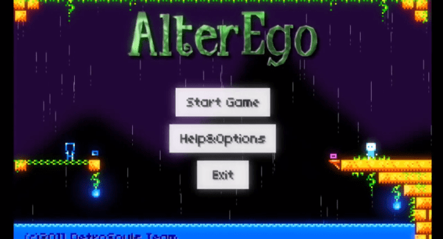 Alter Ego Title Screen from YouTube-snomaN Gaming channel