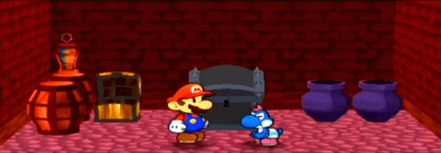 Mario gives a hop of disbelief.