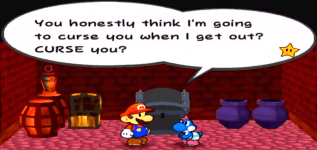 Chest #3: "You honestly think I'm going to curse you when I get out? CURSE you?"