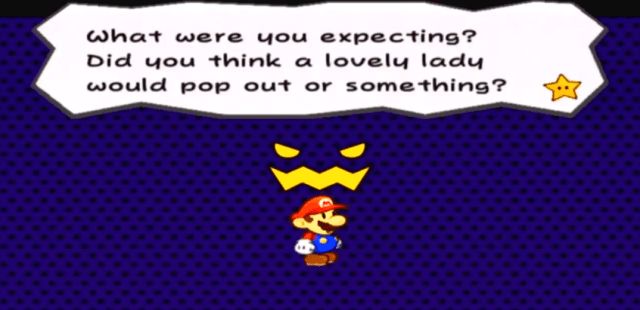 Demon #3: "What were you expecting? Did you think a lovely lady would pop out or something?"