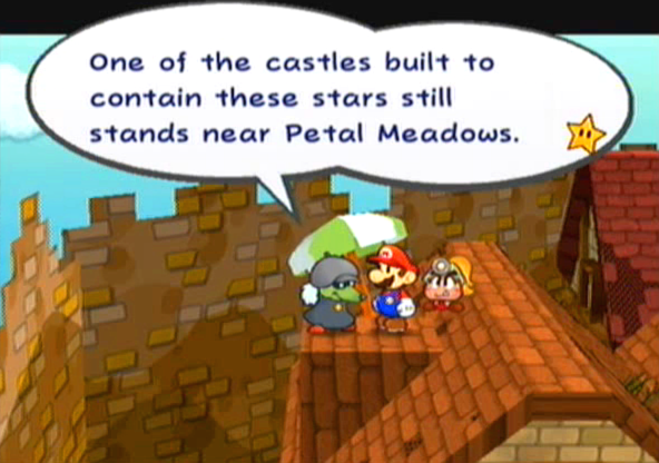 "One of the castles built to contain these stars still stands near Petal Meadows."