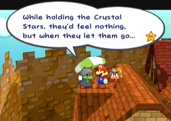 "While holding the Crystal Stars, they'd feel nothing, but when they let them go..."