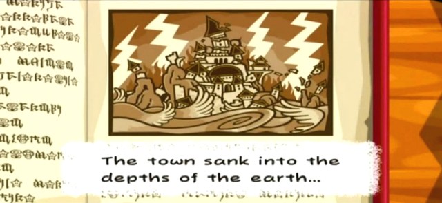 "The town sank into the depths of the earth..."