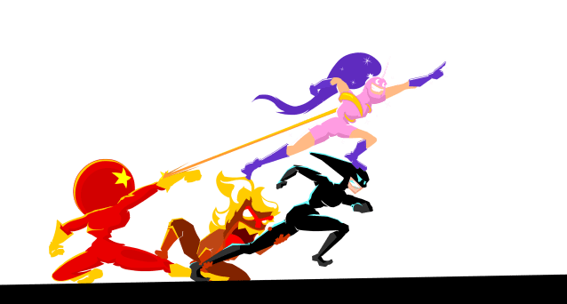 SpeedRunners chaos-art from tinyBuild GAMES Official Page