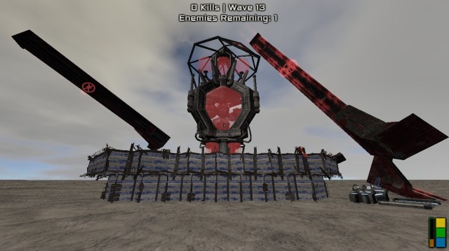 My small barricade-- complete with non-functioning Slammer Turrets.