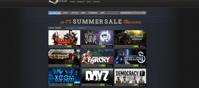 Steam Sale Main Page