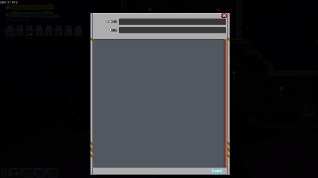 The current interface for reporting bugs from inside the game...