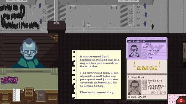 Dari Ludum's papers alongside the letter speaking of his intentions and the immigrant's possible fate.