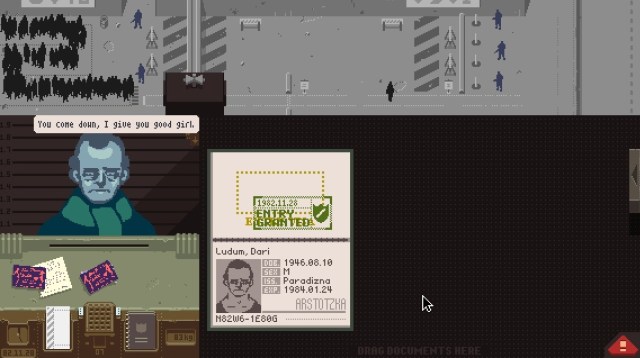 "You come down, I give you good girl."